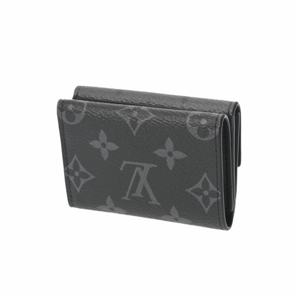 LOUIS VUITTON Louis Vuitton Monogram Eclipse Discovery Compact Wallet Black/G... - Picture 2 of 12